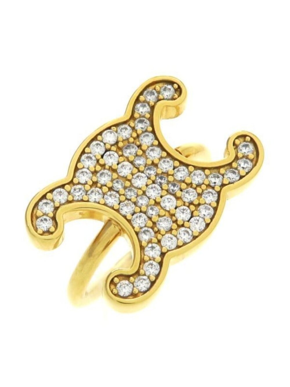 Celine Triomphe Rhinestone Ring - Picture 7 of 10